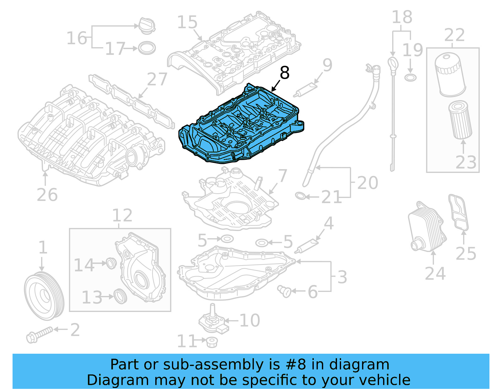 Engine Oil Pan 06K-103-603-CT - View 10