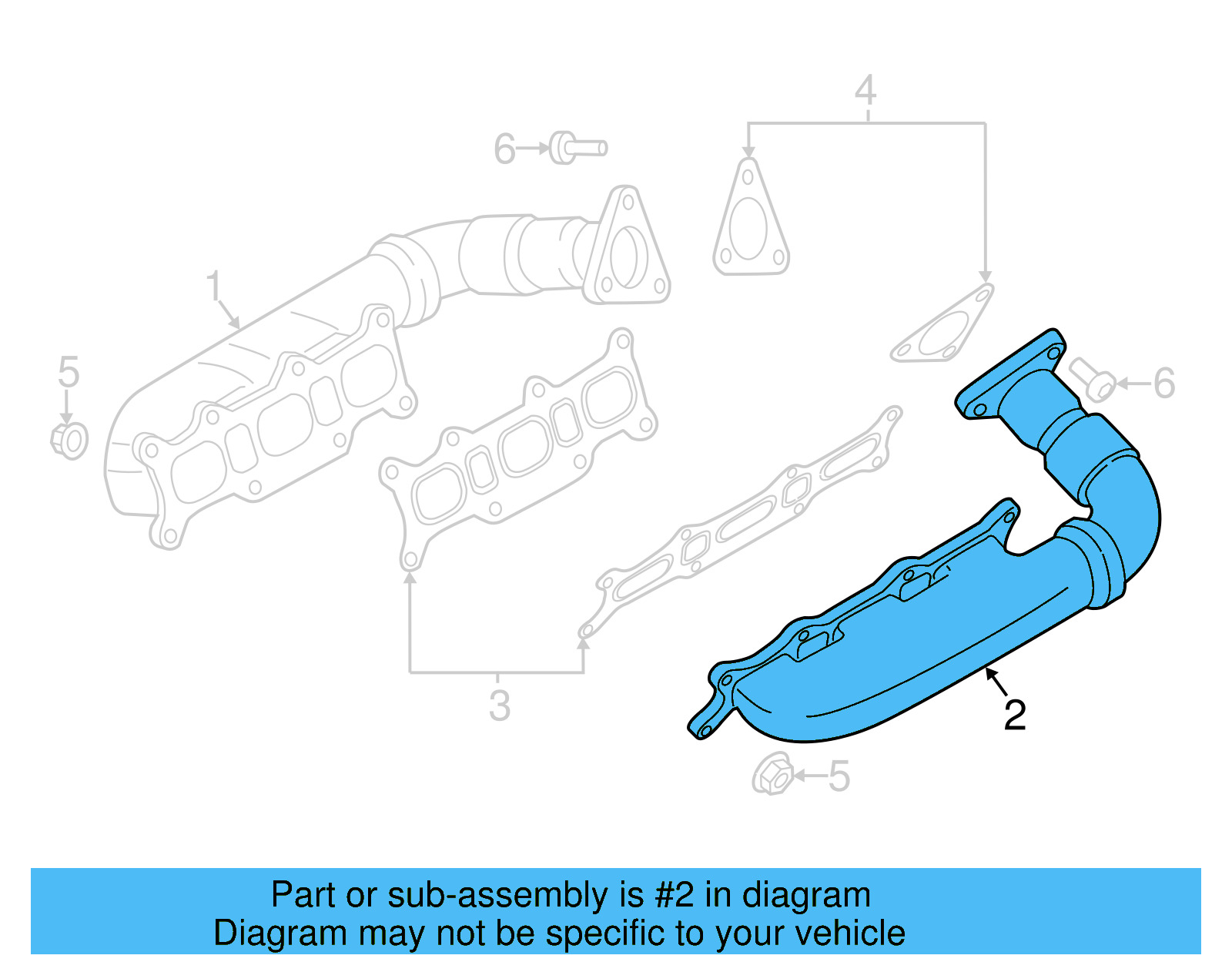 Exhaust Manifold 059-253-033-BP - View 6