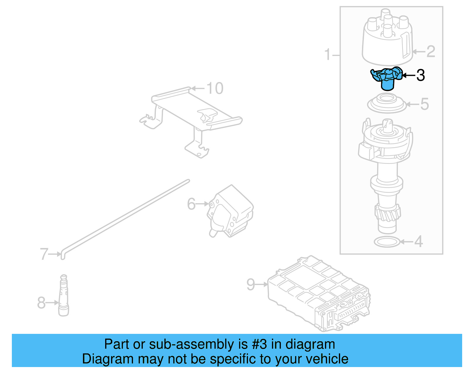Distributor Rotor 052-905-225-C - View 9