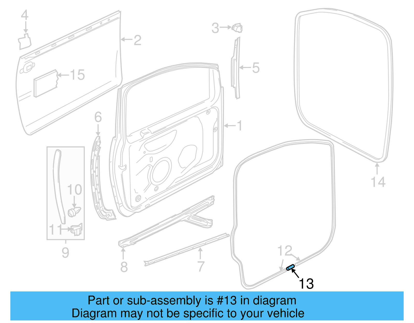 Door Weather 1K0-837-299 - View 25