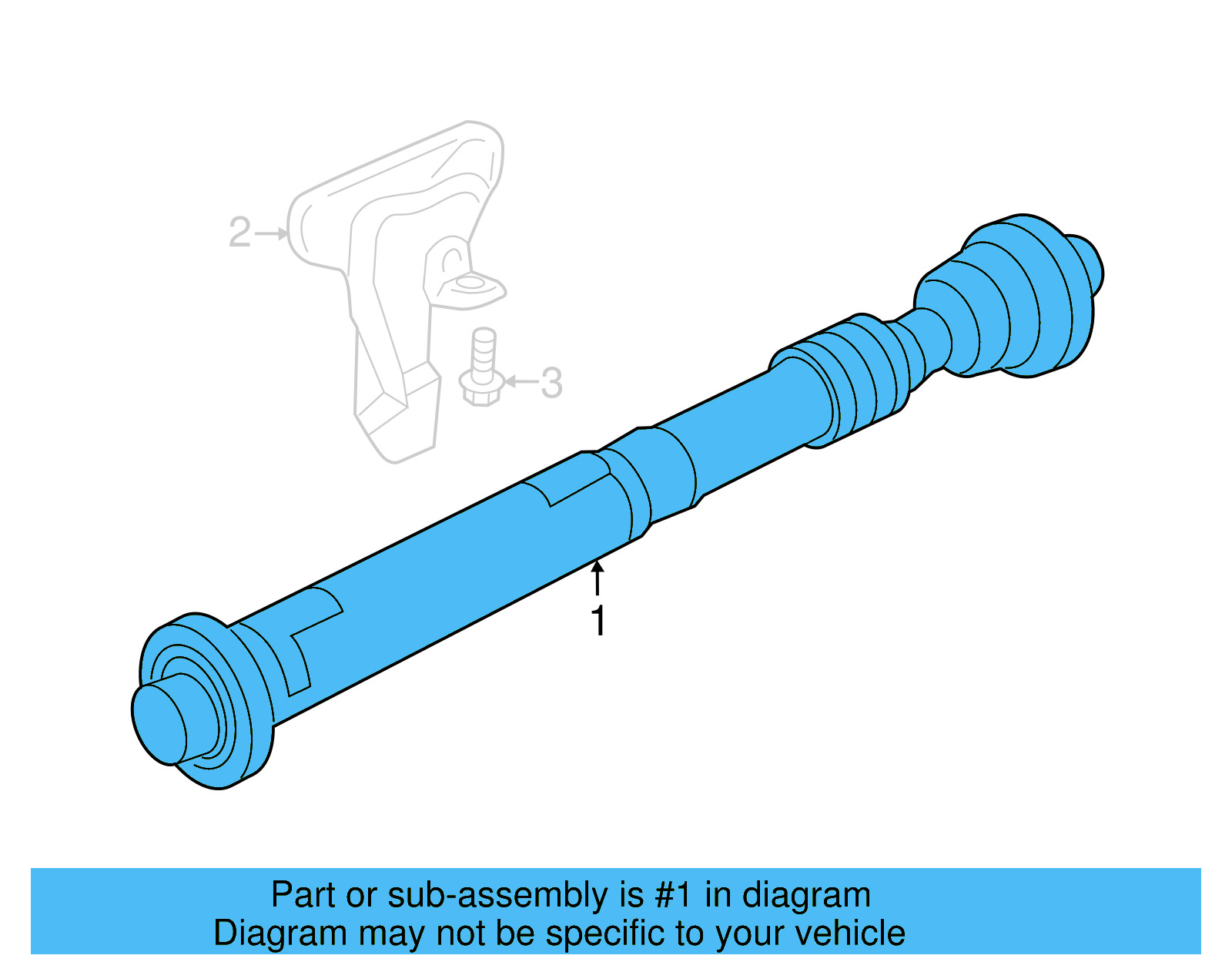 Drive Shaft 7P0-521-101-N - View 3