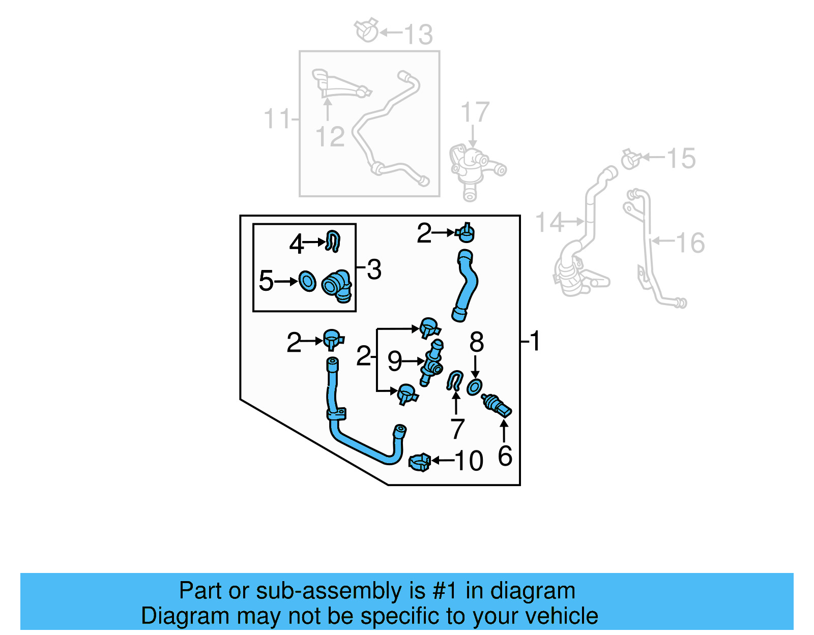 Lower Hose 1K0-122-051-HE - View 14