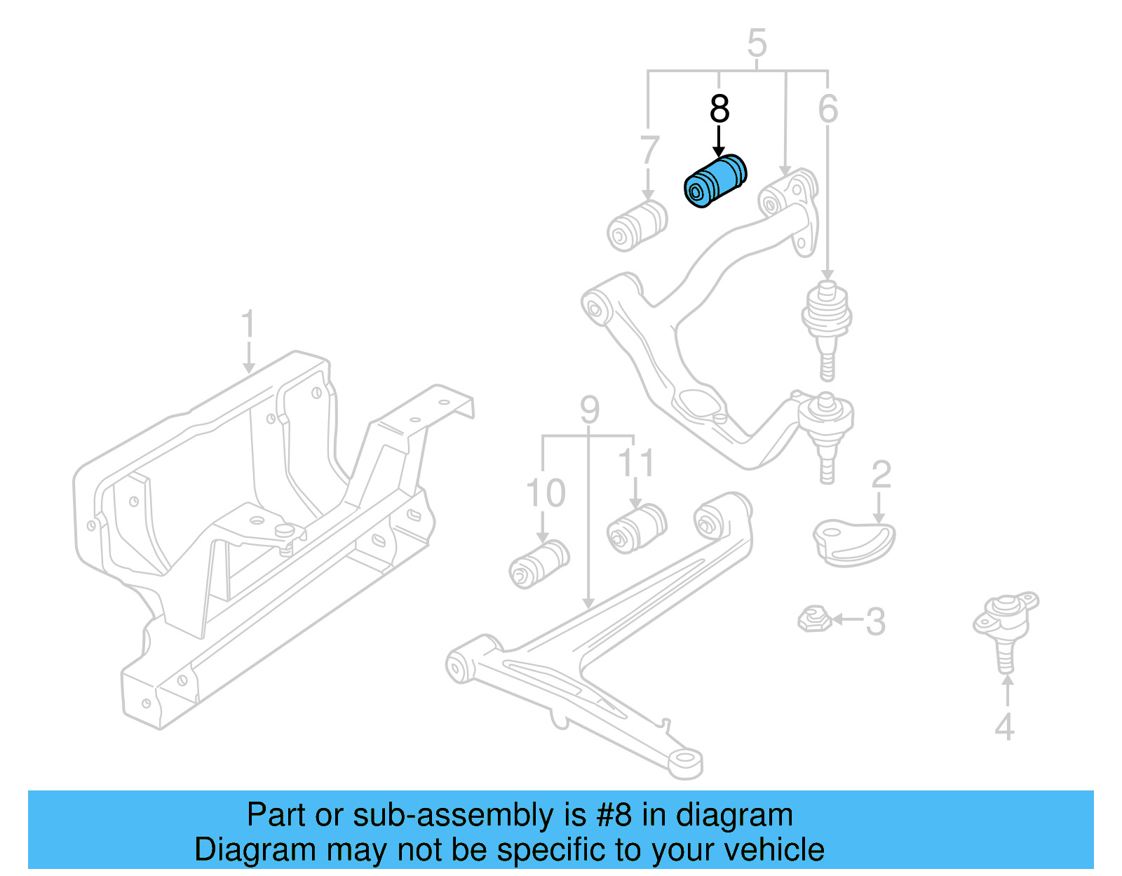 Upper Bushing 701-407-087 - View 6