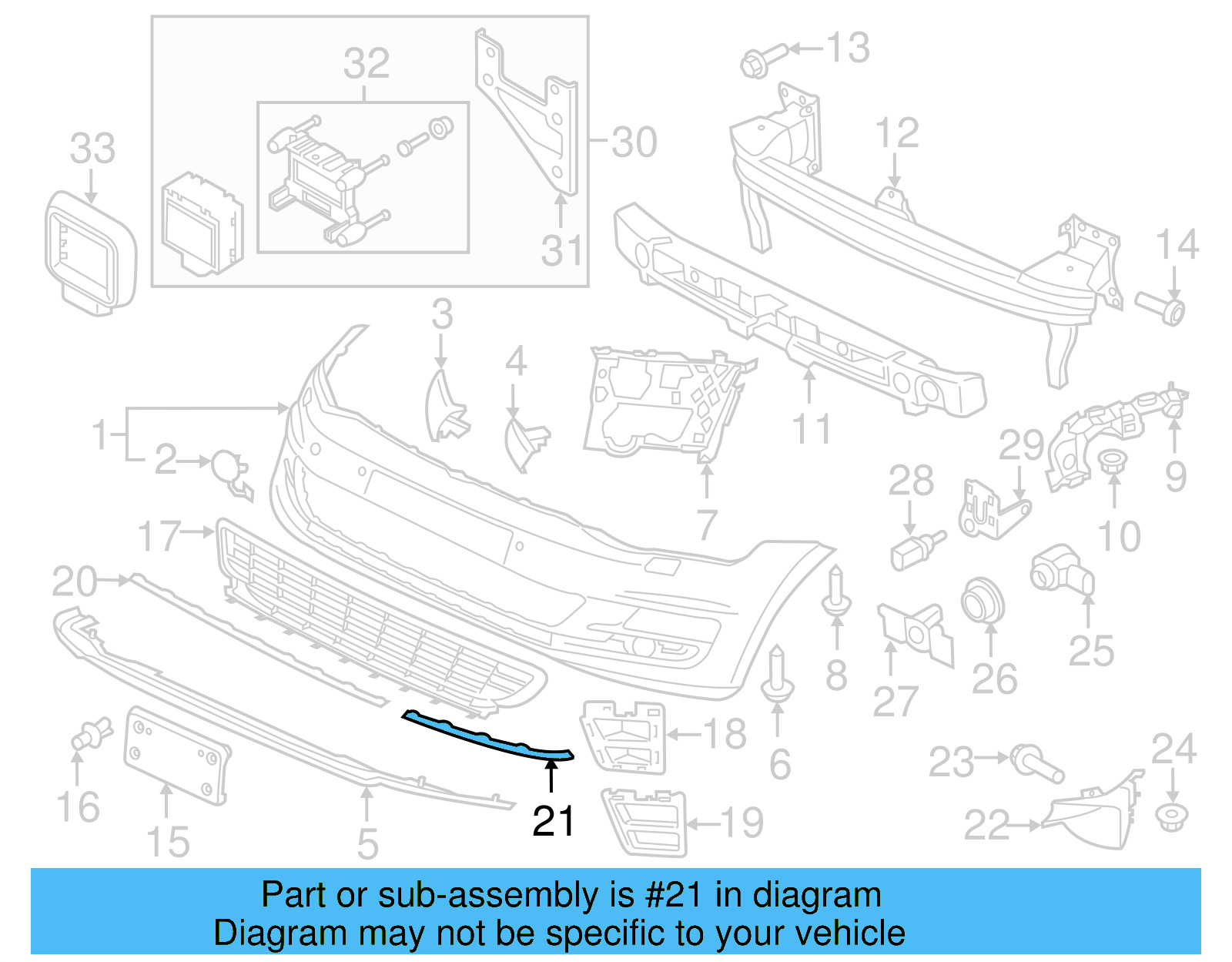 Outer Molding 5G0-853-764-A-3Q7 - View 5