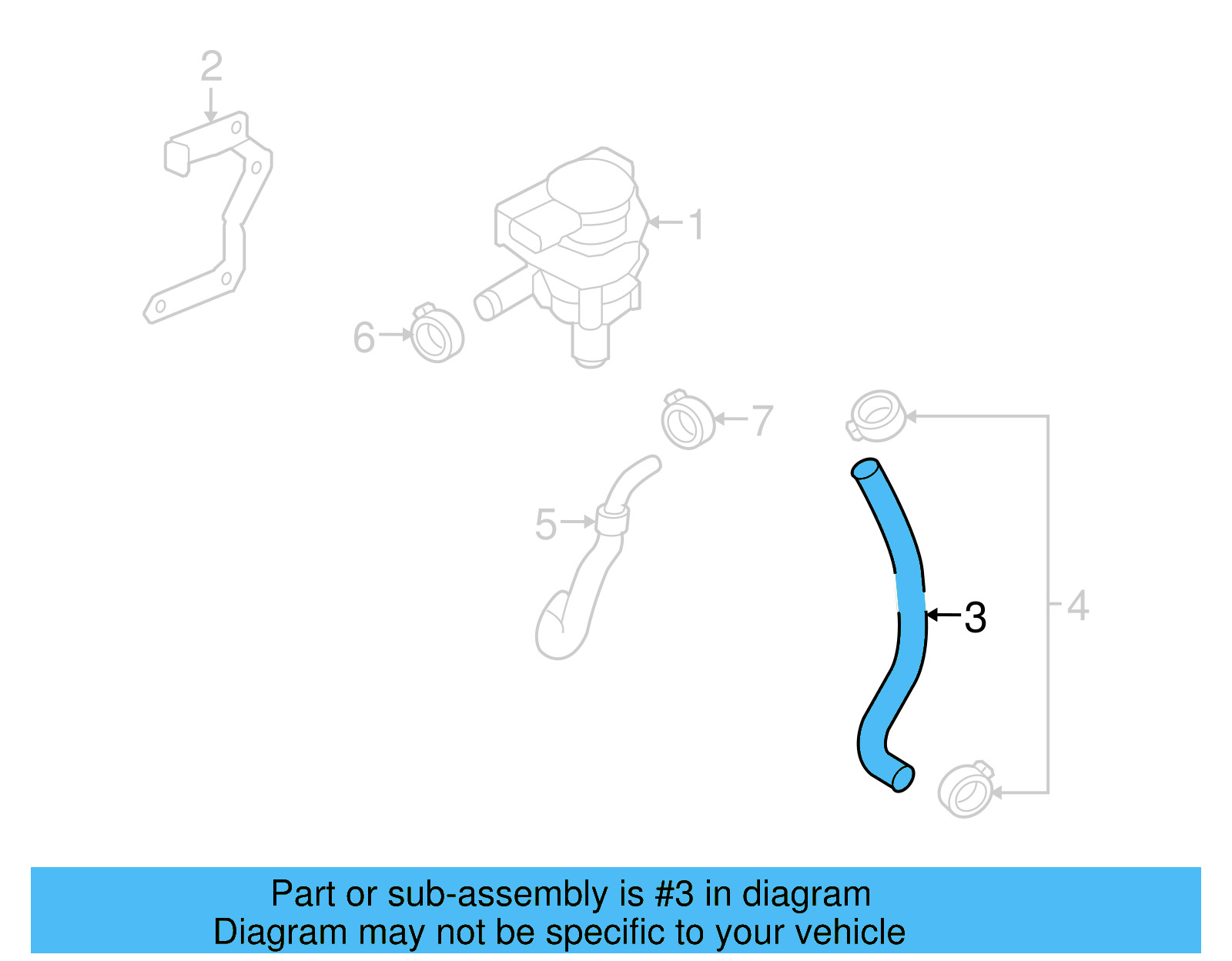 Inlet Hose 3C0-121-086-AD - View 7