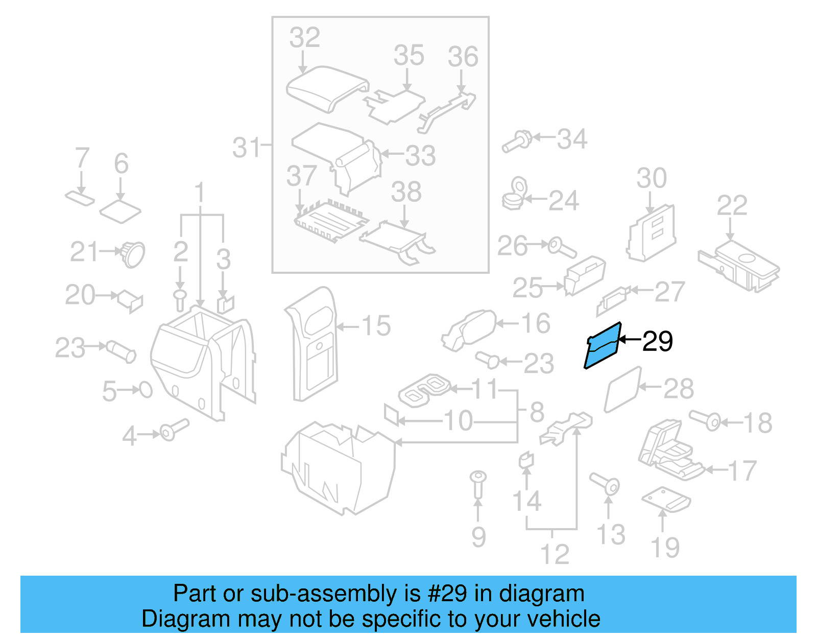 Trim Bracket 5M0-919-313-82V - View 6