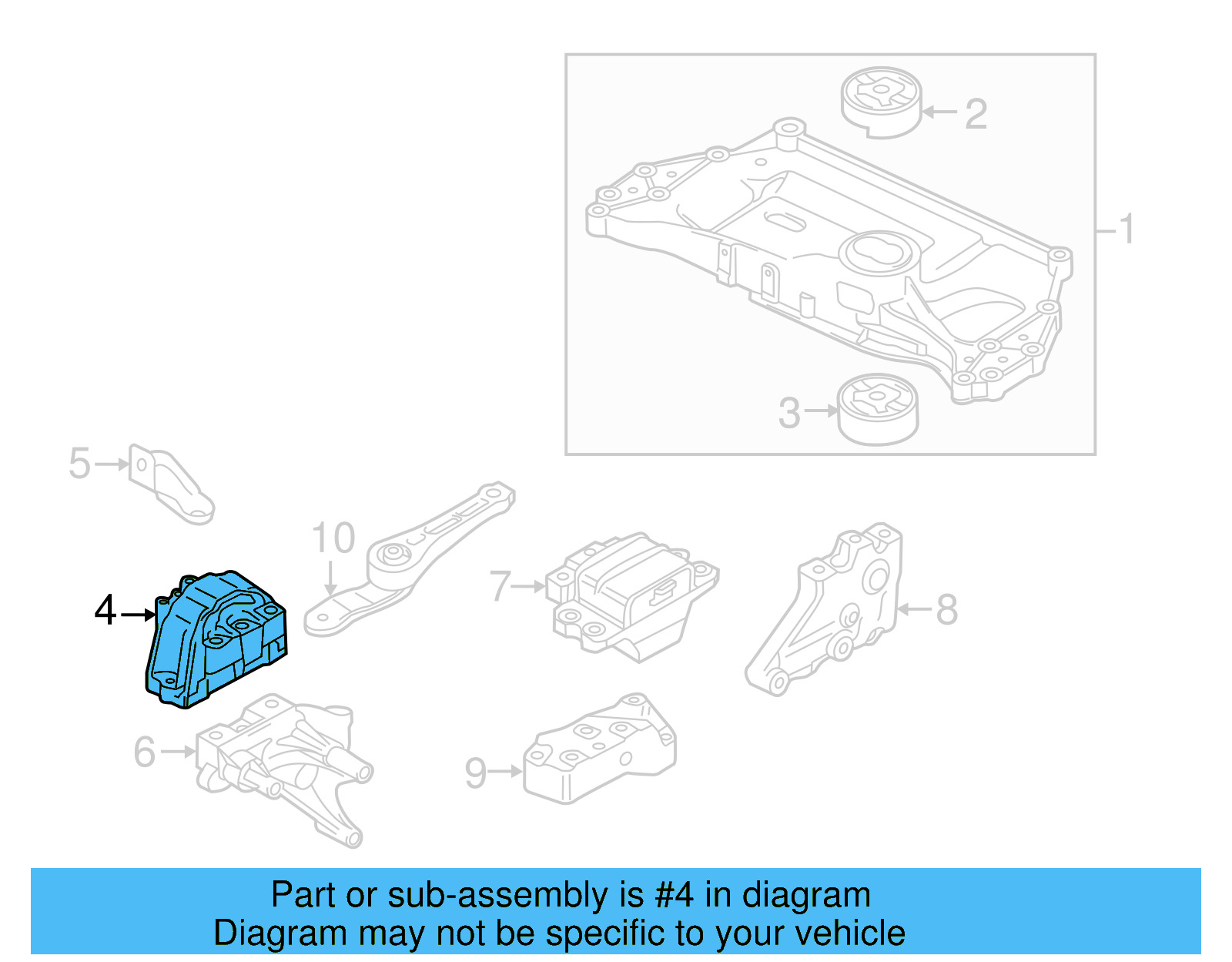 Motor Mount 1K0-199-262-CN - View 12