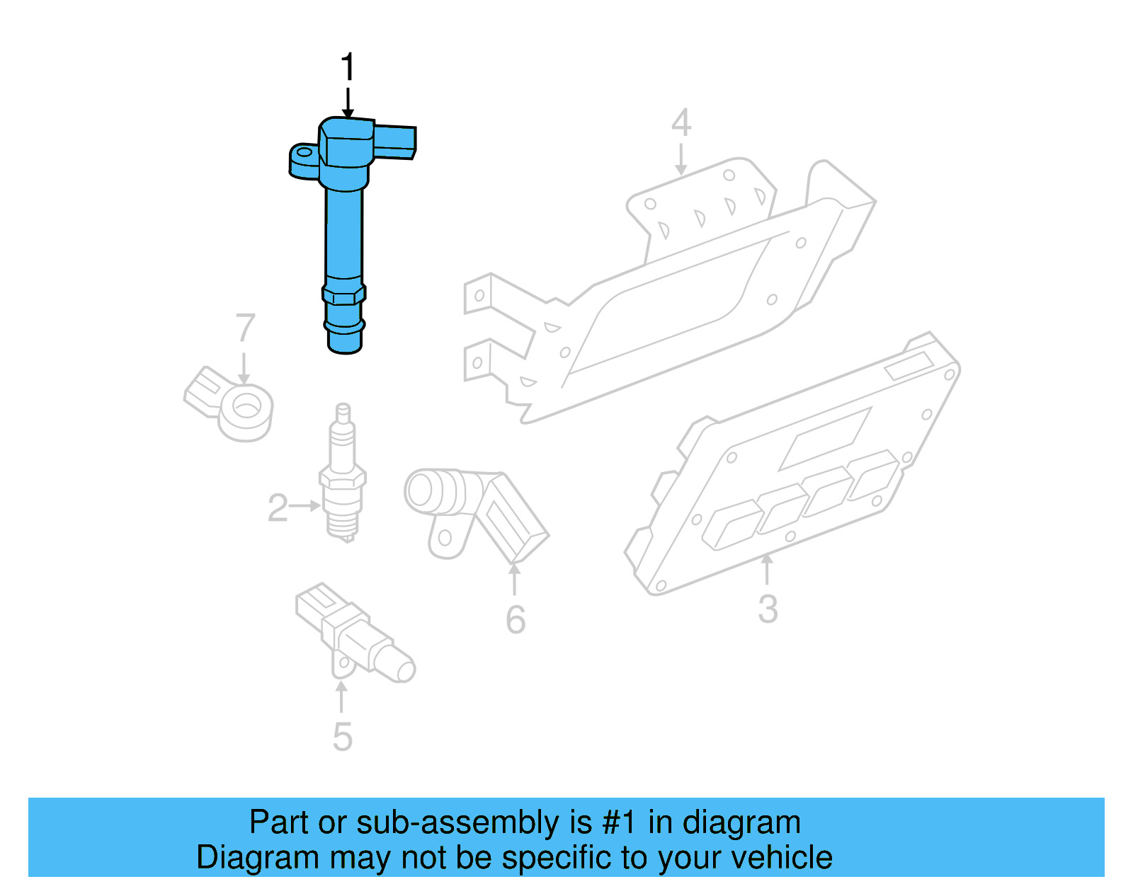 Ignition Coil 7B0-905-715-F - View 7