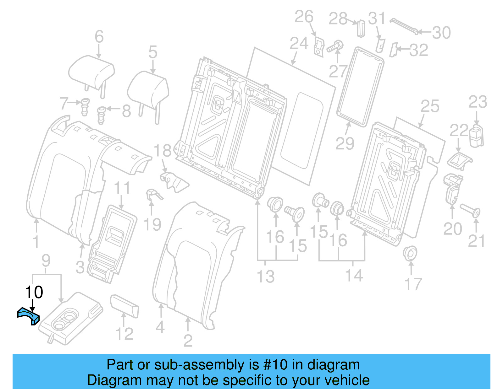 Armrest Insert 5G0-881-391-B - View 6