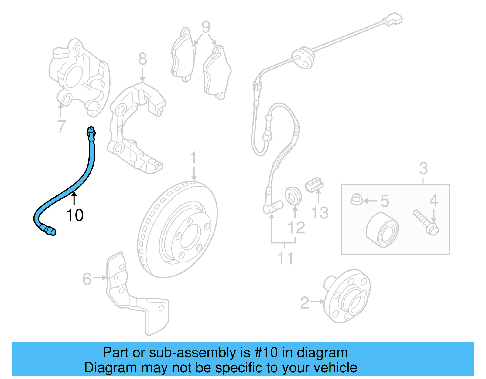 Brake Hose 3U0-611-707 - View 8
