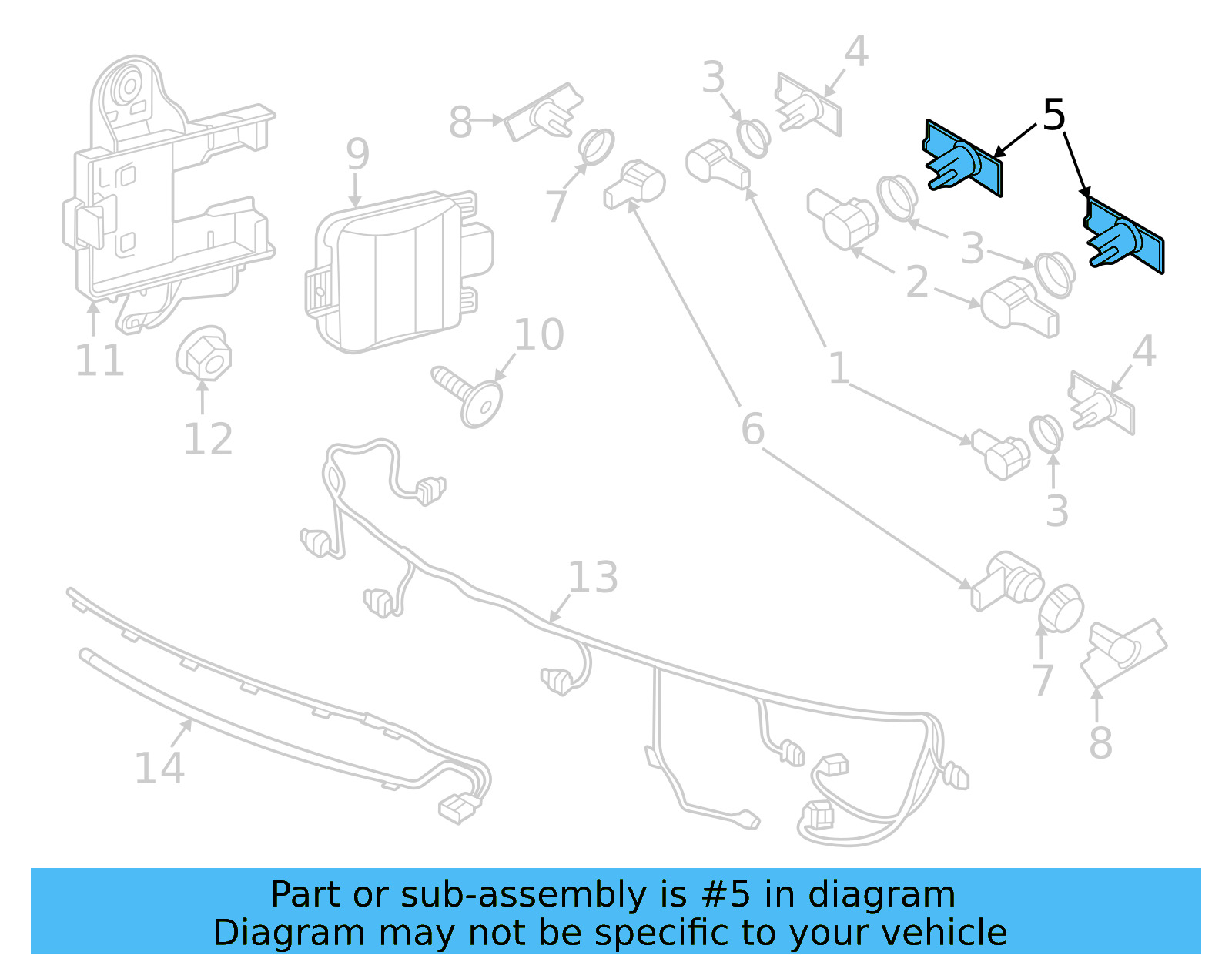 Park Sensor Bracket 3CM-919-491-A - View 3