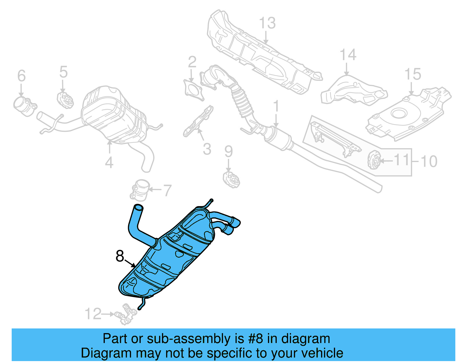 Rear Muffler 1Q0-253-609-D - View 4