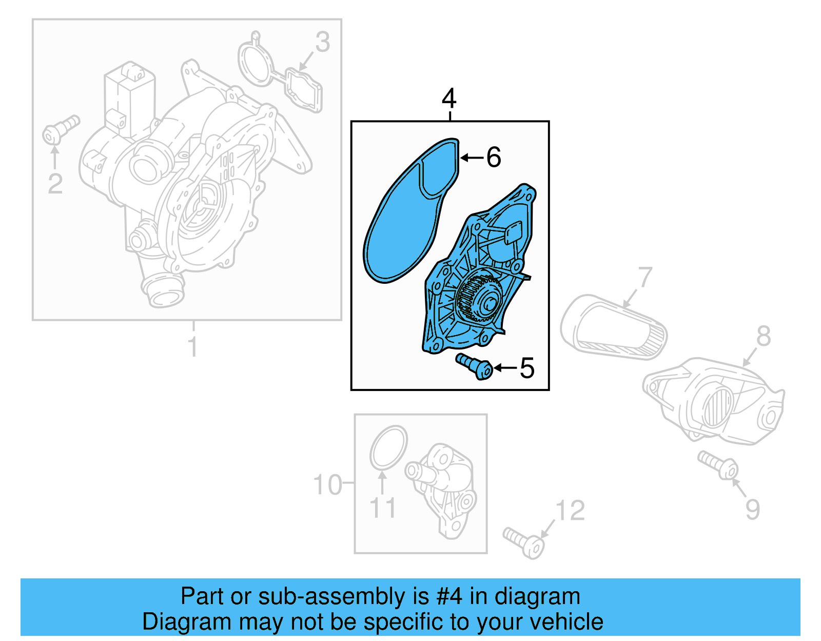 Water Pump Assembly 06L-121-012-M - View 15