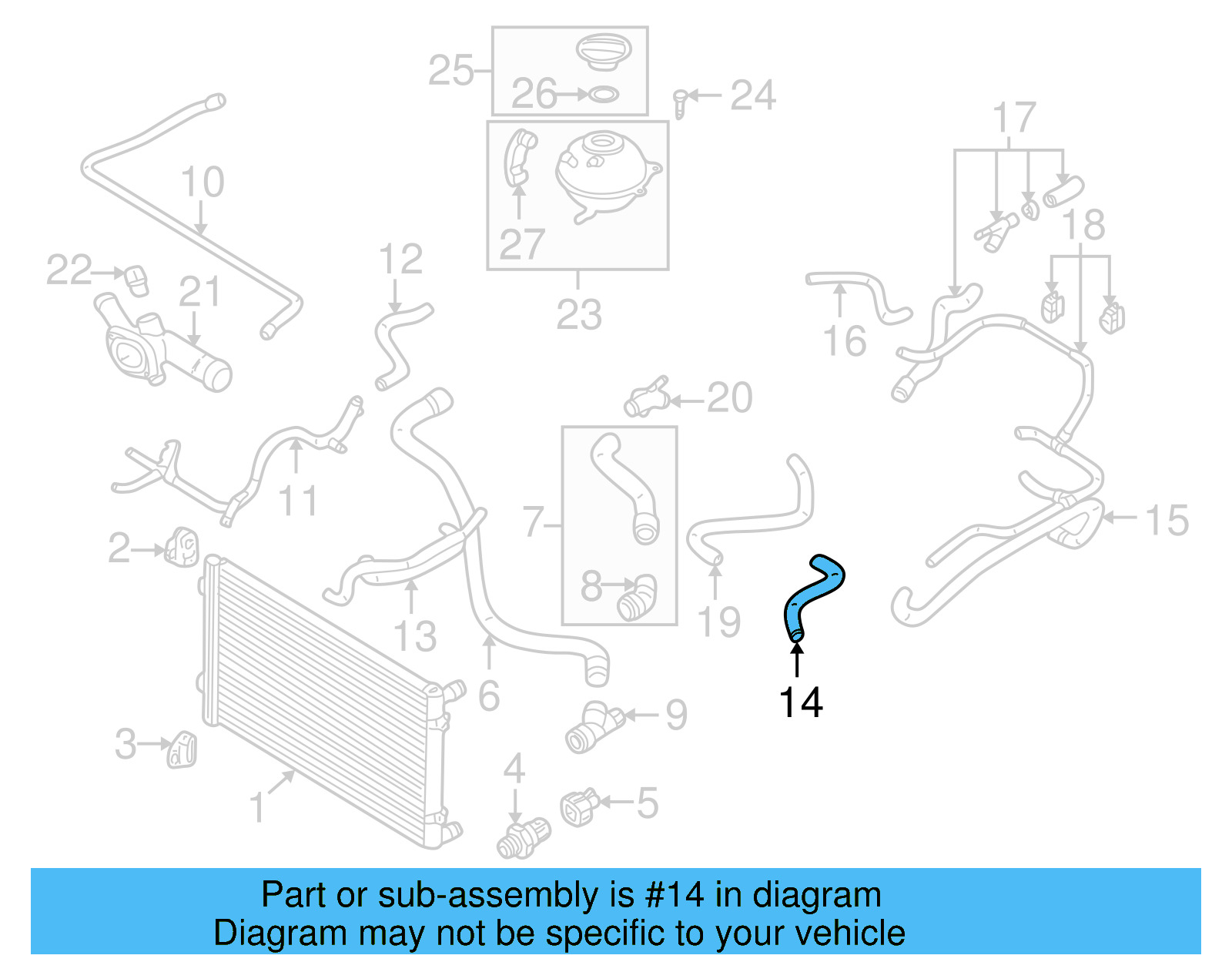Engine Coolant Hose 1J0-121-058-AC - View 10