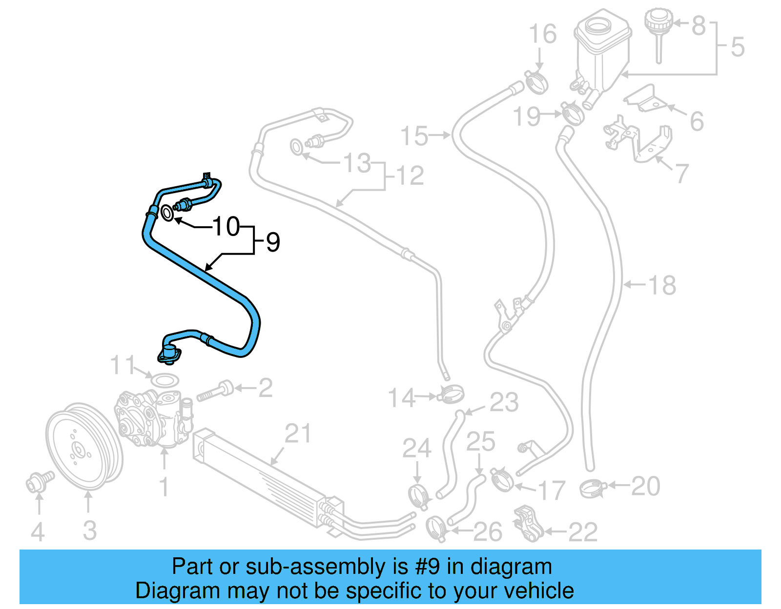 Pressure Hose 7P0-422-893-AC - View 4