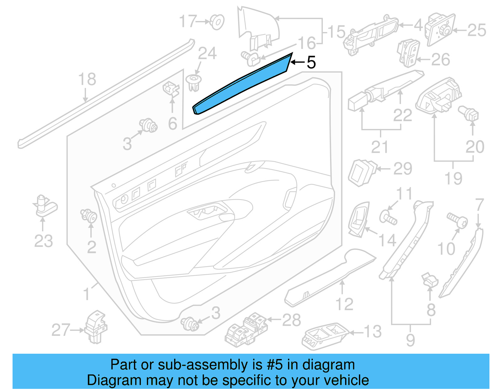 Molding 561-867-409-D-LEX - View 2