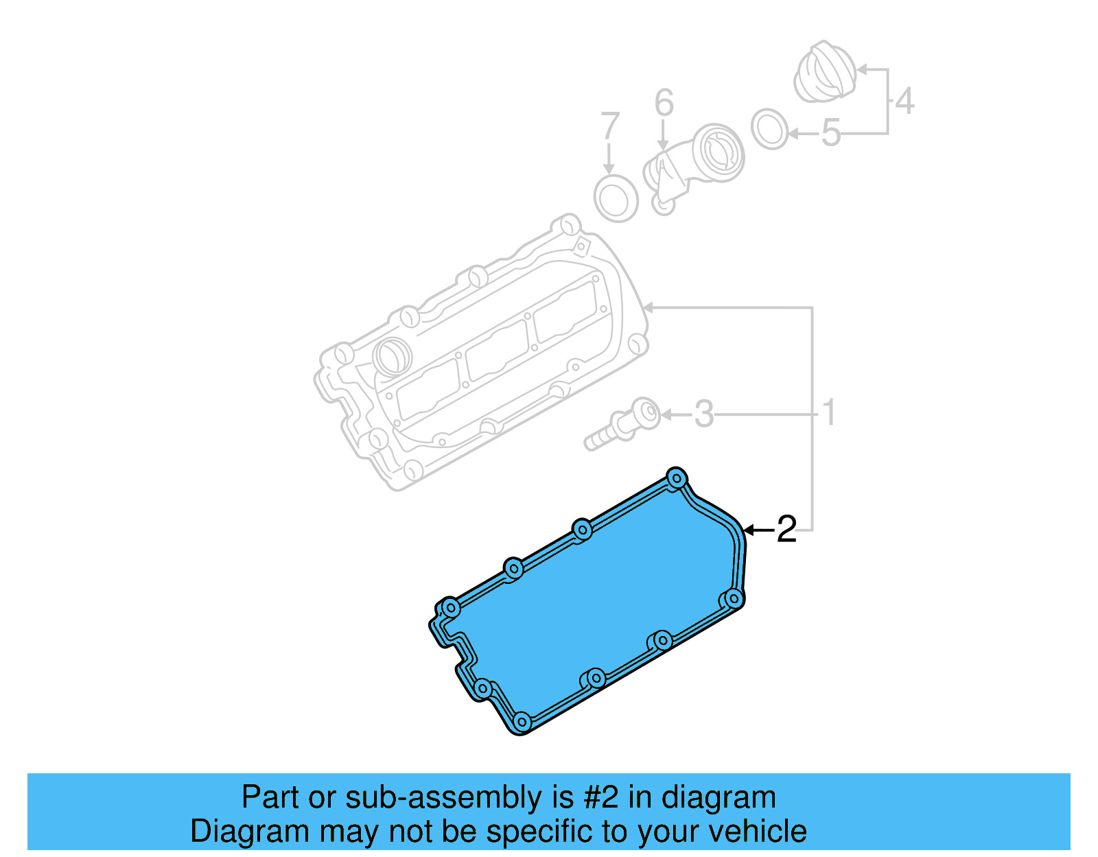 Valve Cover Gasket 059-103-483-N - View 7
