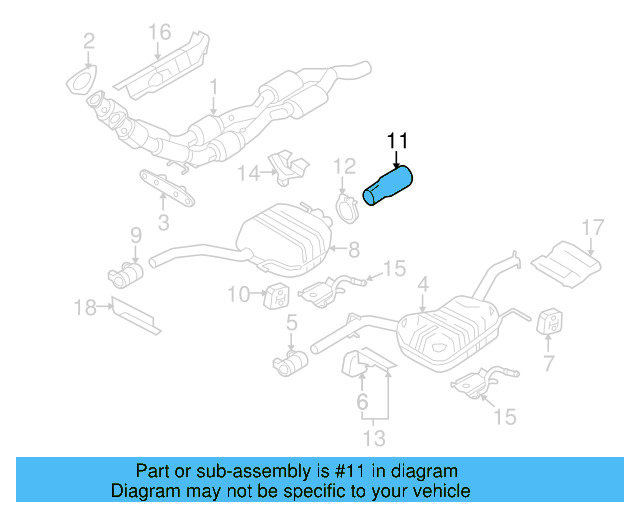 Tail Pipe Extension 3C0-253-681-P - View 6