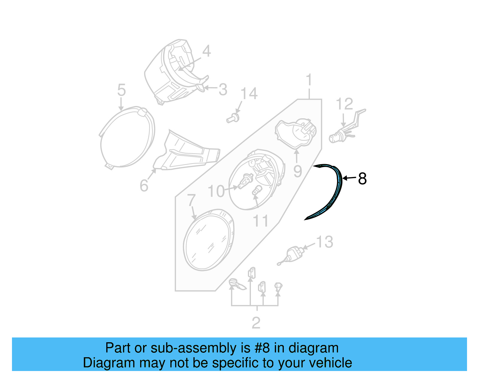 Lens Gasket 1C0-941-119 - View 13