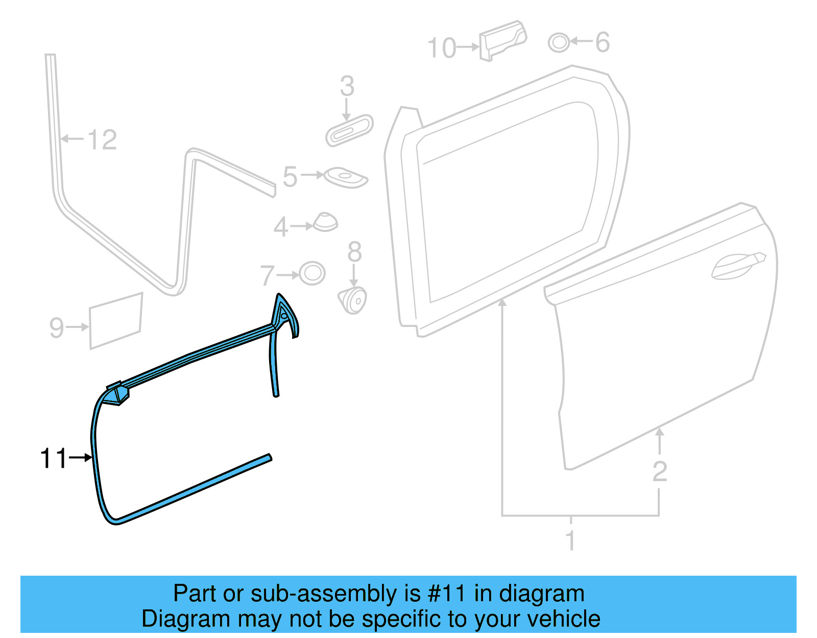 Door Weather 5C5-837-480-G-5AP - View 9