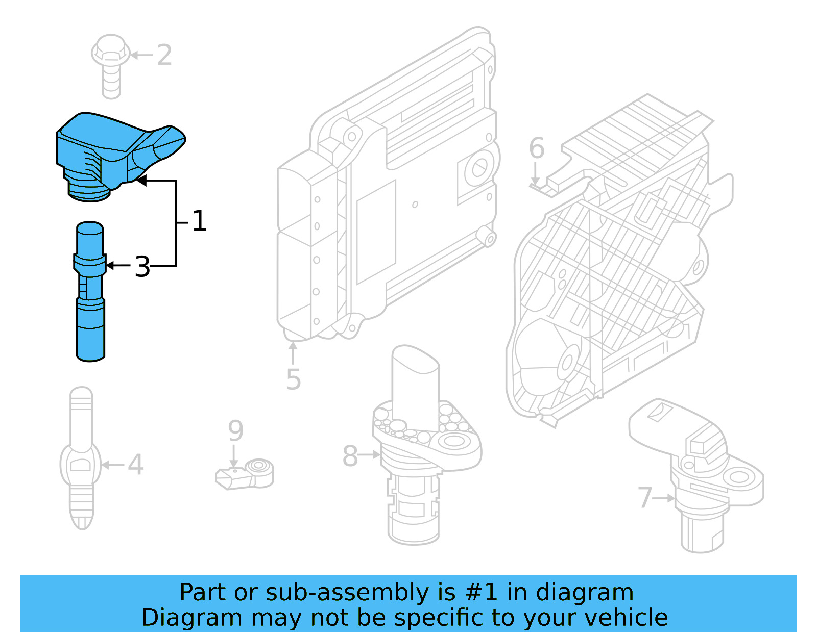 Ignition Coil 05E-905-110-B - View 4