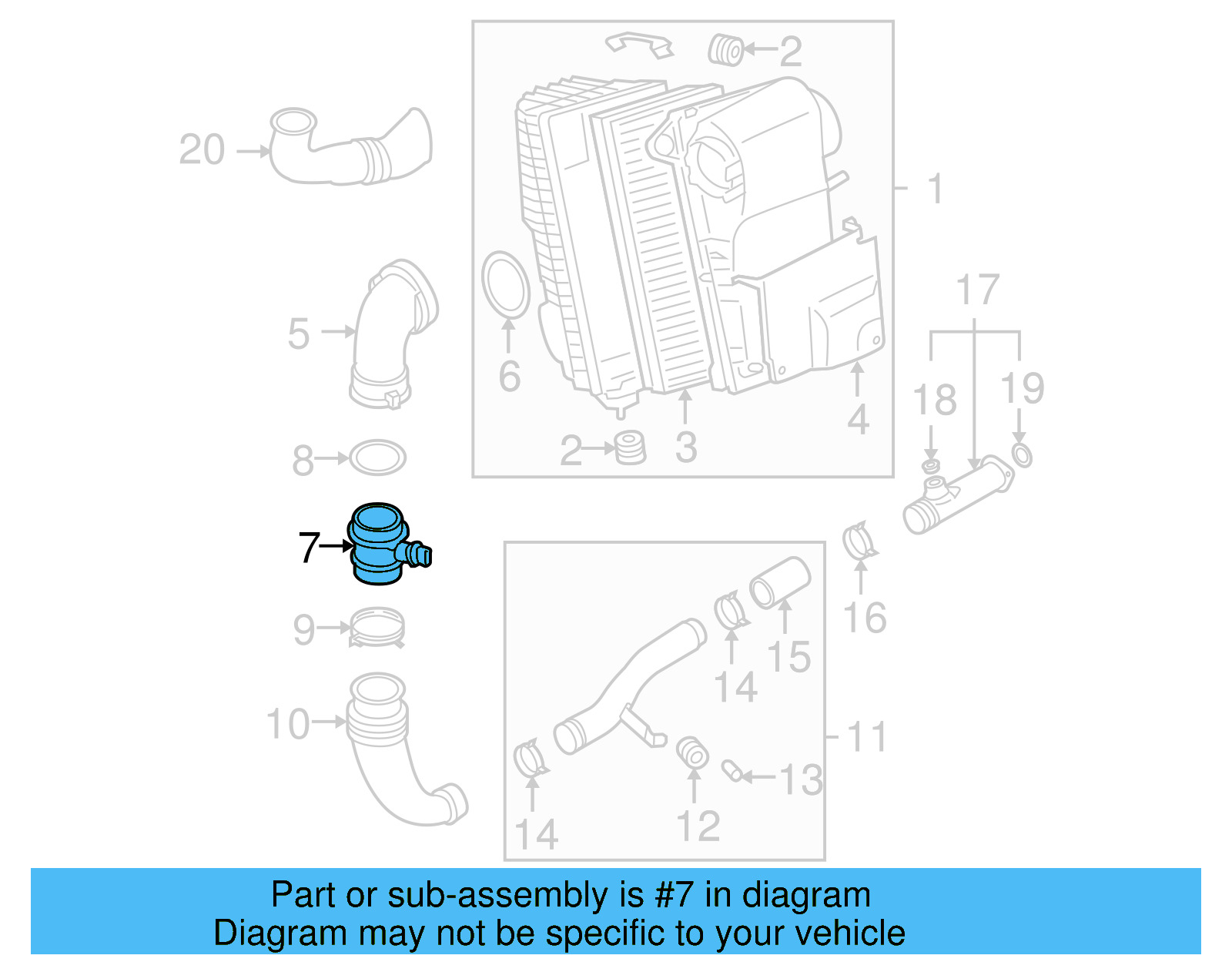 Mass Air Flow Sensor 074-906-461-B - View 10