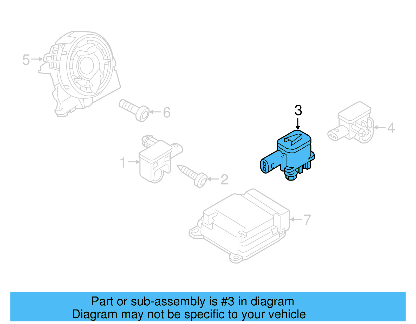 Side Impact Sens 7P0-959-354 - View 18