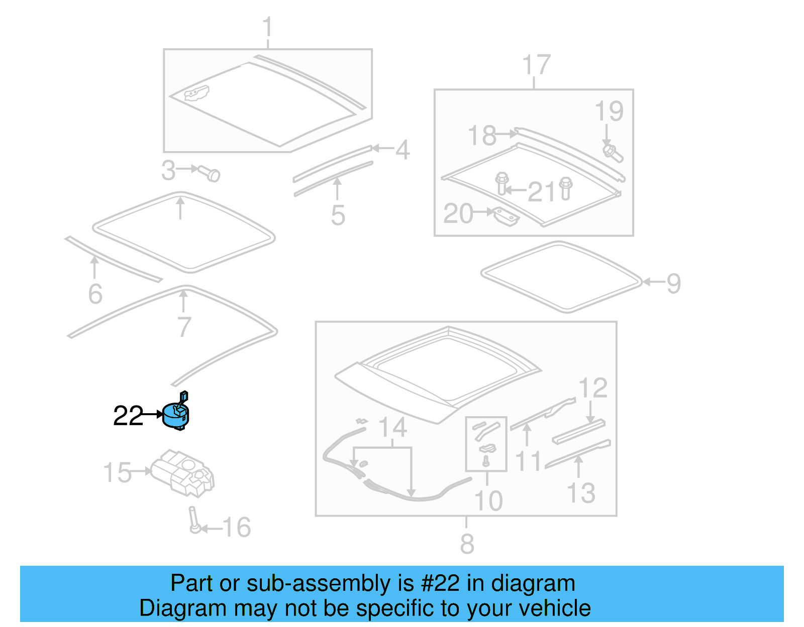 Sunroof Switch 3C8-959-561-81U - View 4