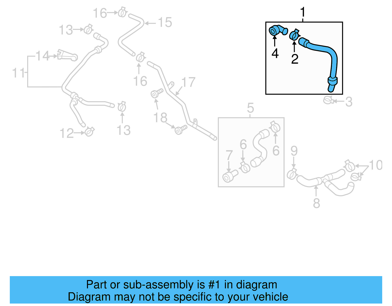 Upper Hose 5C0-122-051-L - View 5