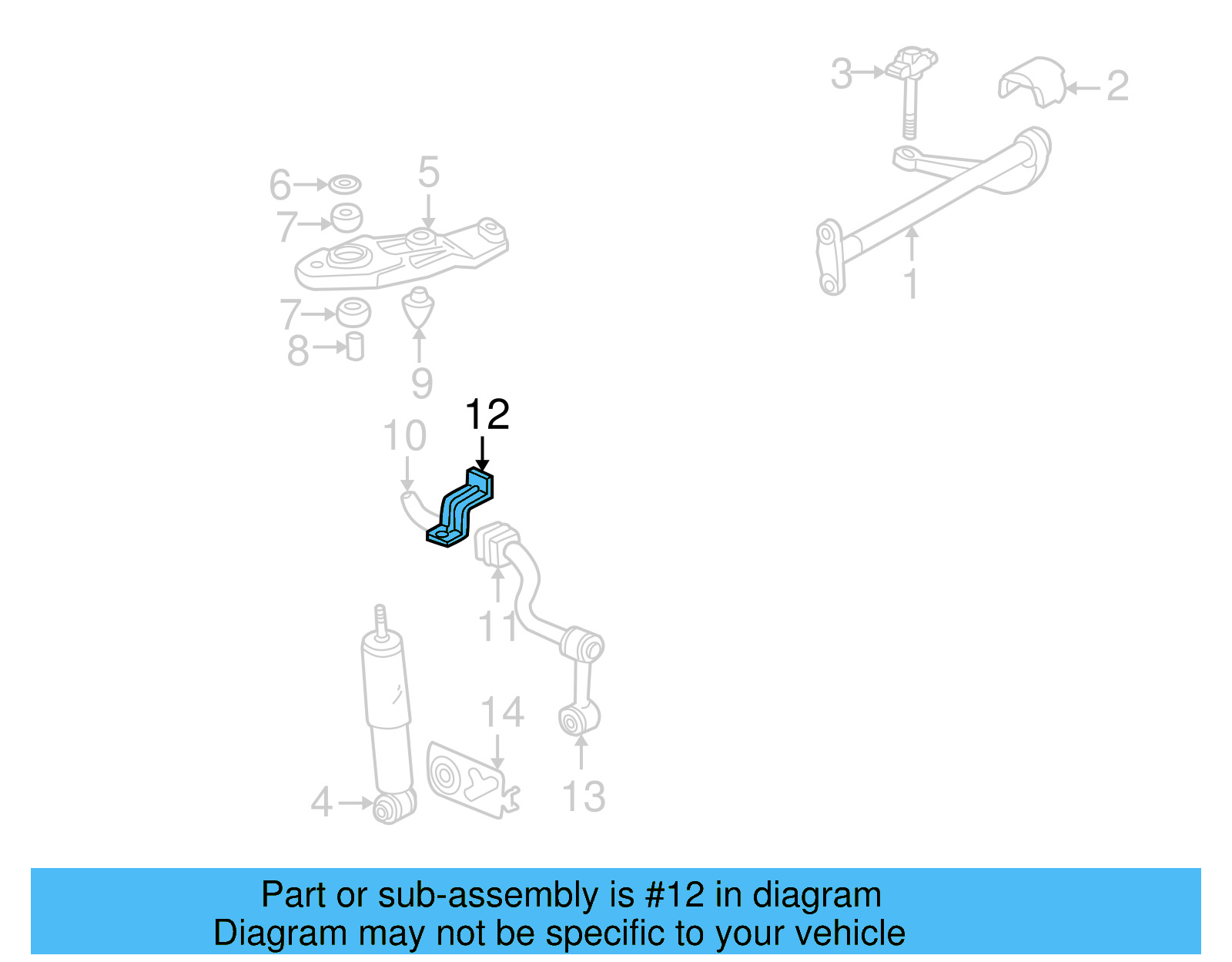 Stabilizer Bar Bracket 701-411-063-B - View 4