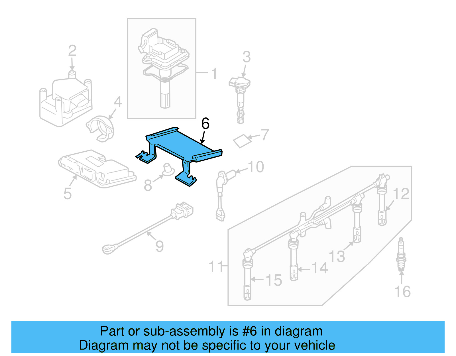 ECM Bracket 1C0-906-329-G - View 4