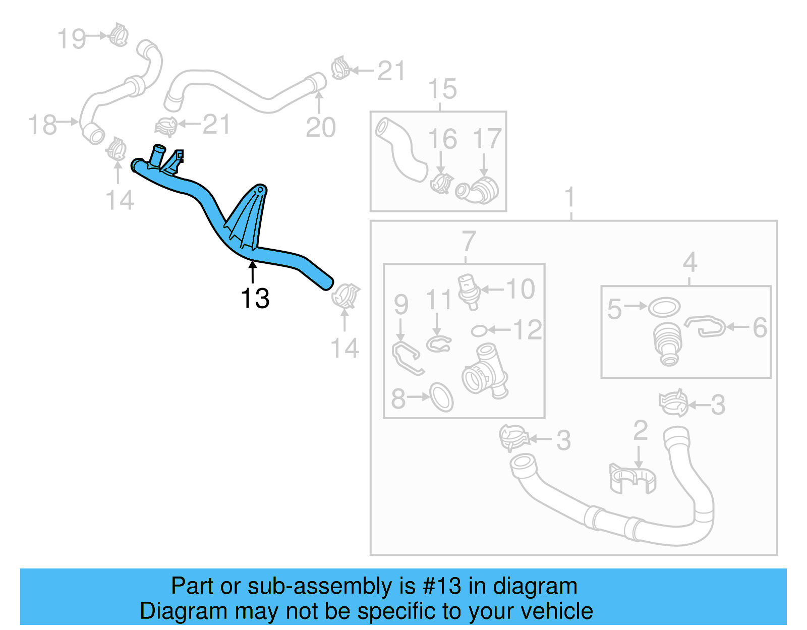 Water Pipe 5Q0-121-070-BR - View 46