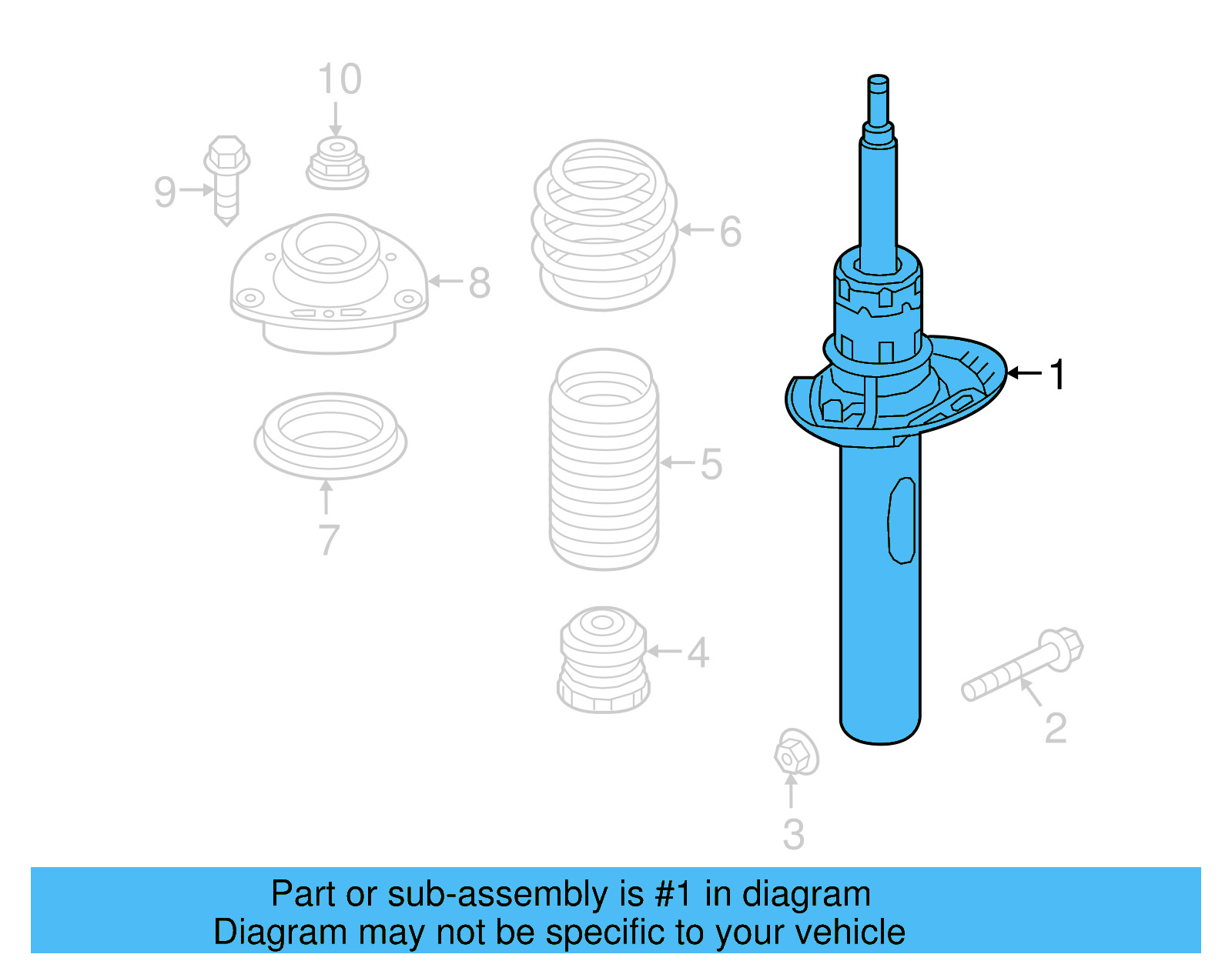 Suspension Strut 5C0-413-031-ED - View 7
