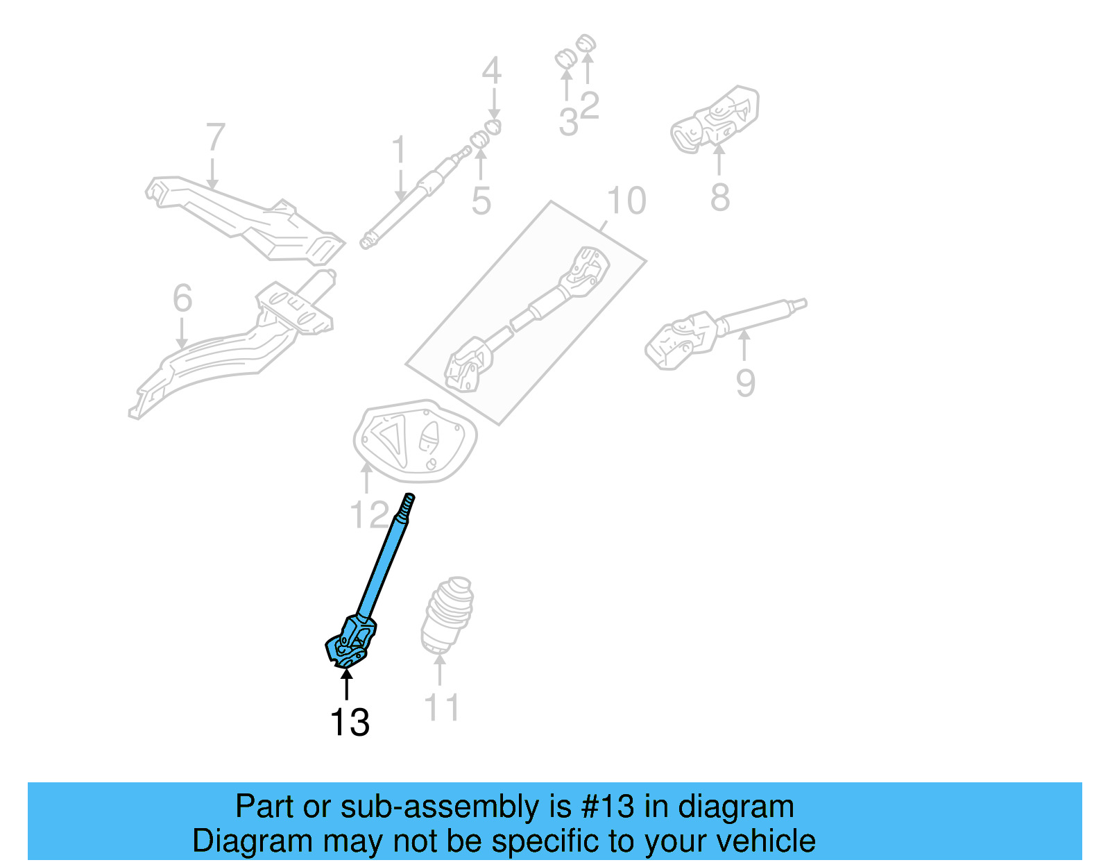 Lower Shaft 7D0-422-751-A - View 4