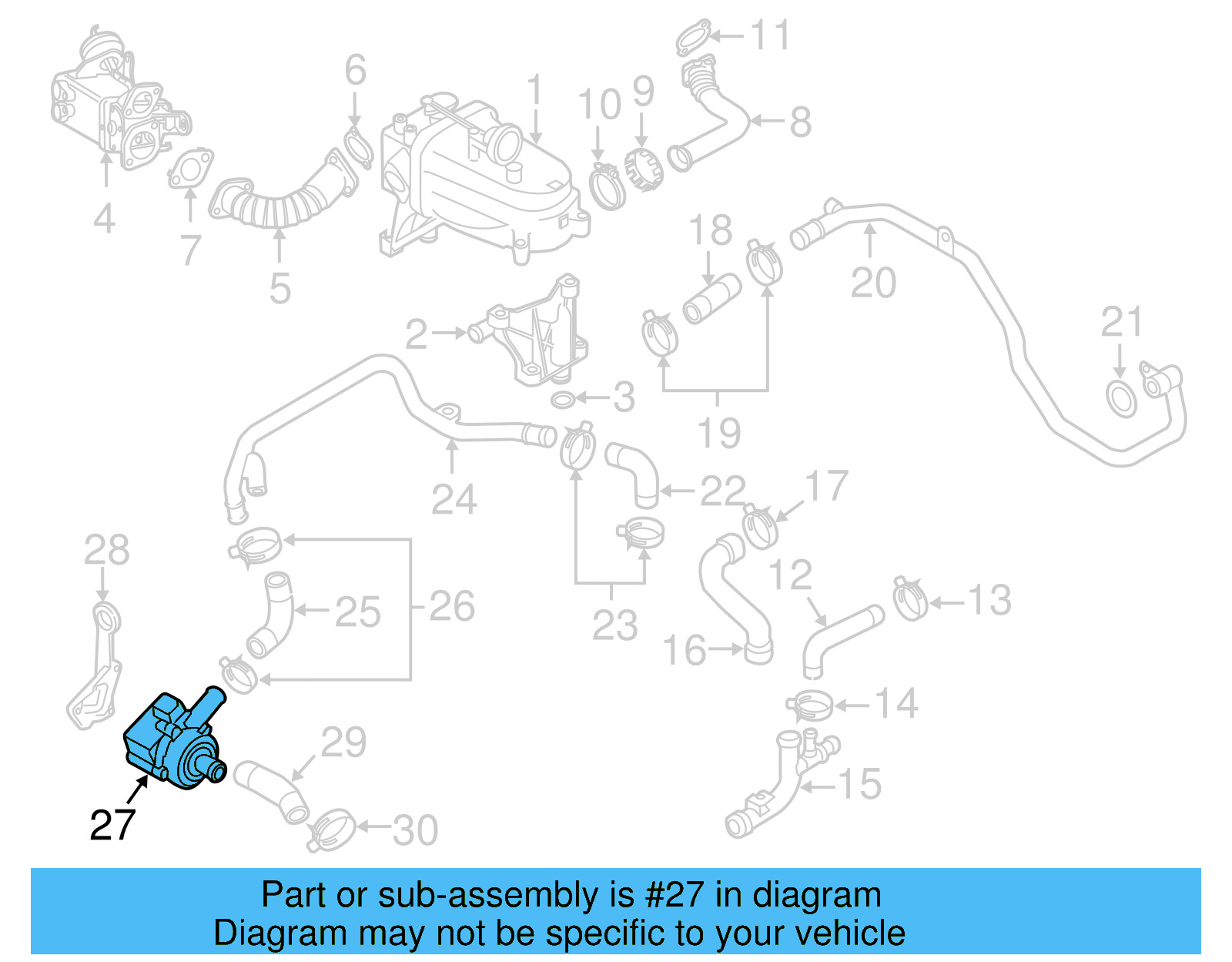 Engine Auxiliary Water Pump 7L0-965-561-L - View 20