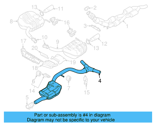 Muffler & Pipe 3C0-253-409-AL