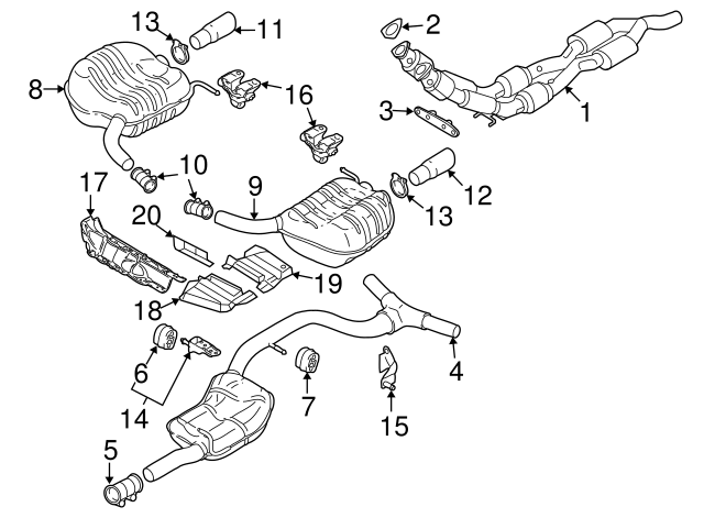 Muffler & Pipe Clamp 1K0-253-141-J - View 2