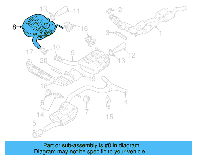 Resonator & Pipe 3C0-253-609-CG - View 5