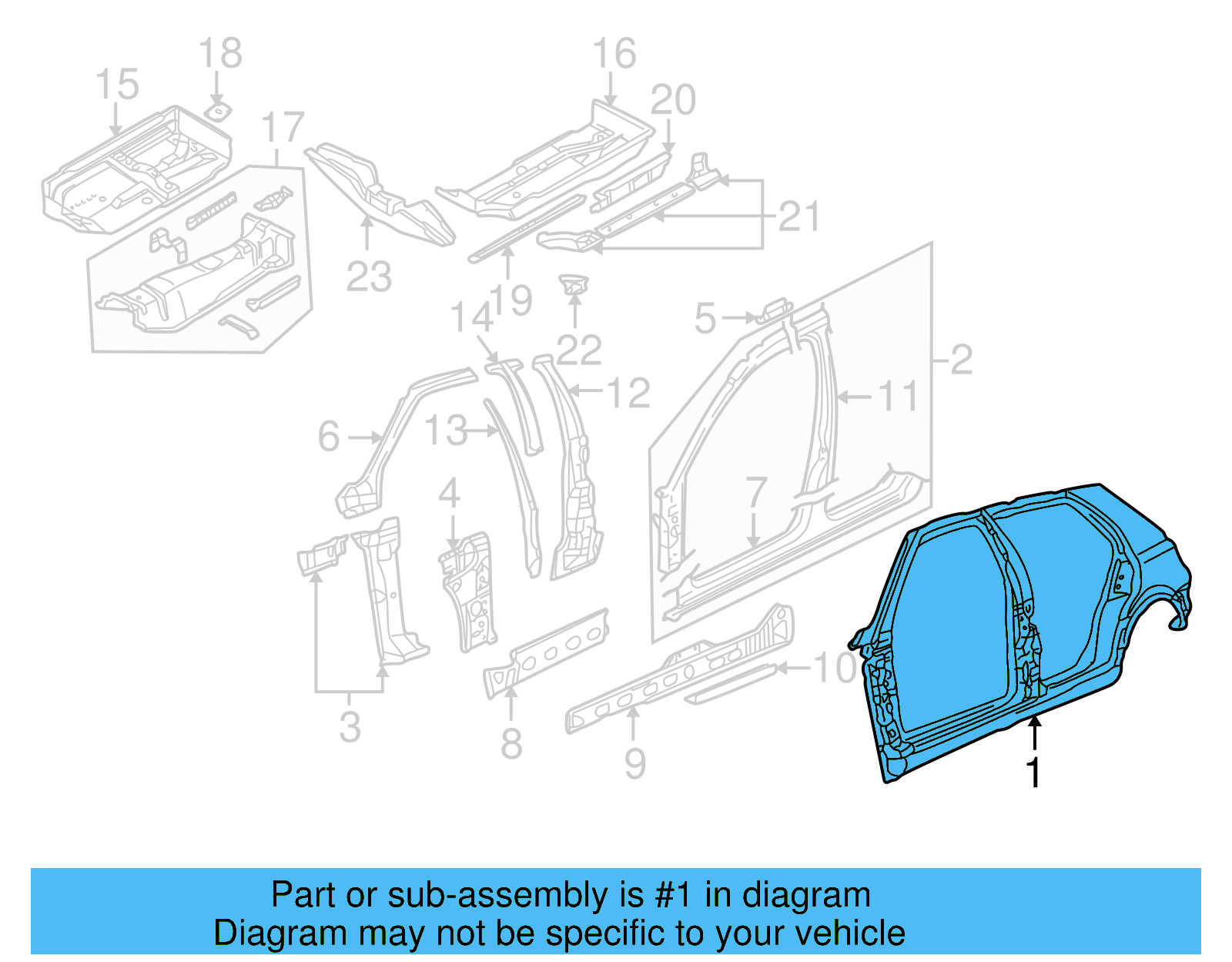 Uniside Assembly 1J4-809-606-L-GRU - View 6