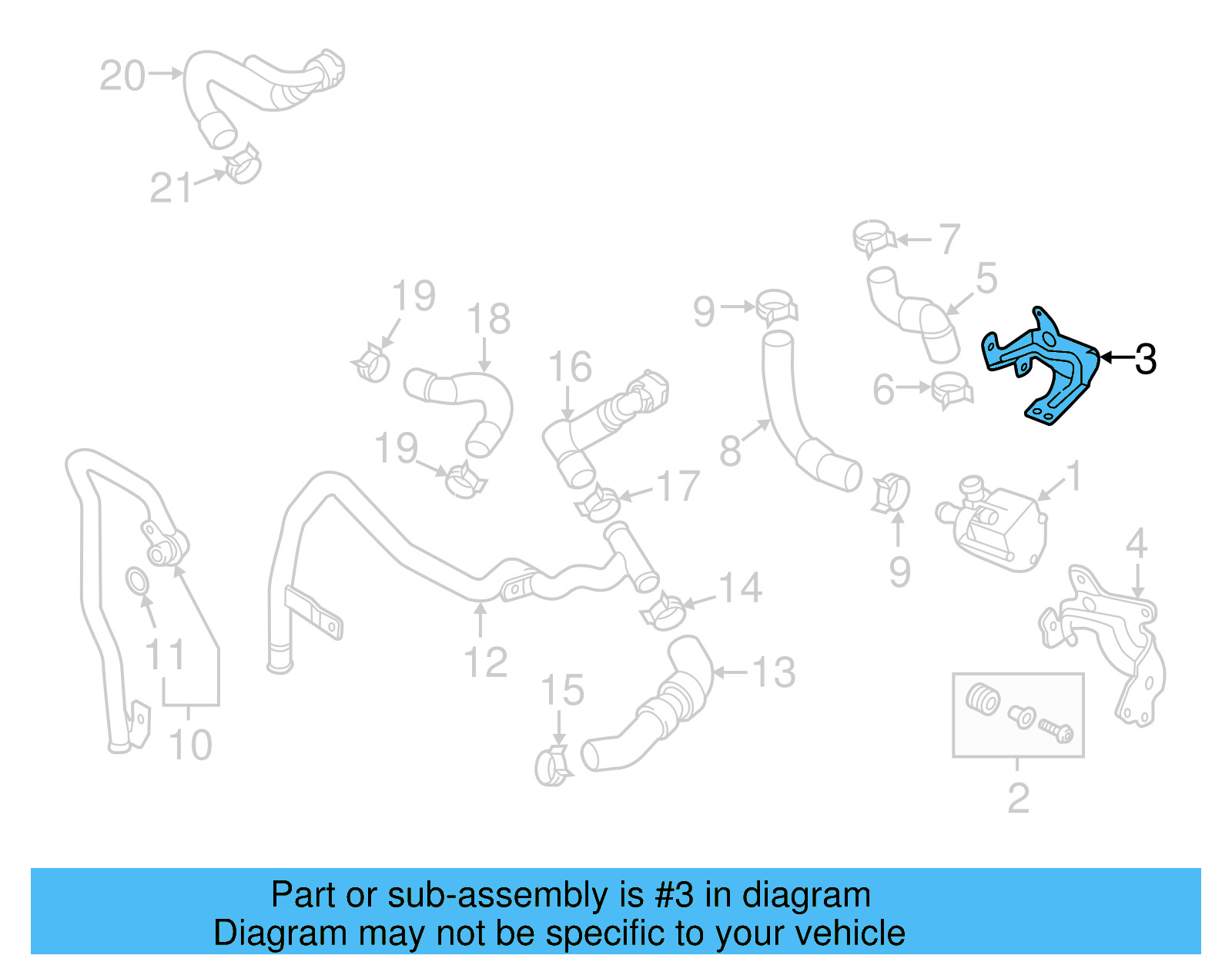 Mount Bracket 5Q0-121-093-AH - View 8