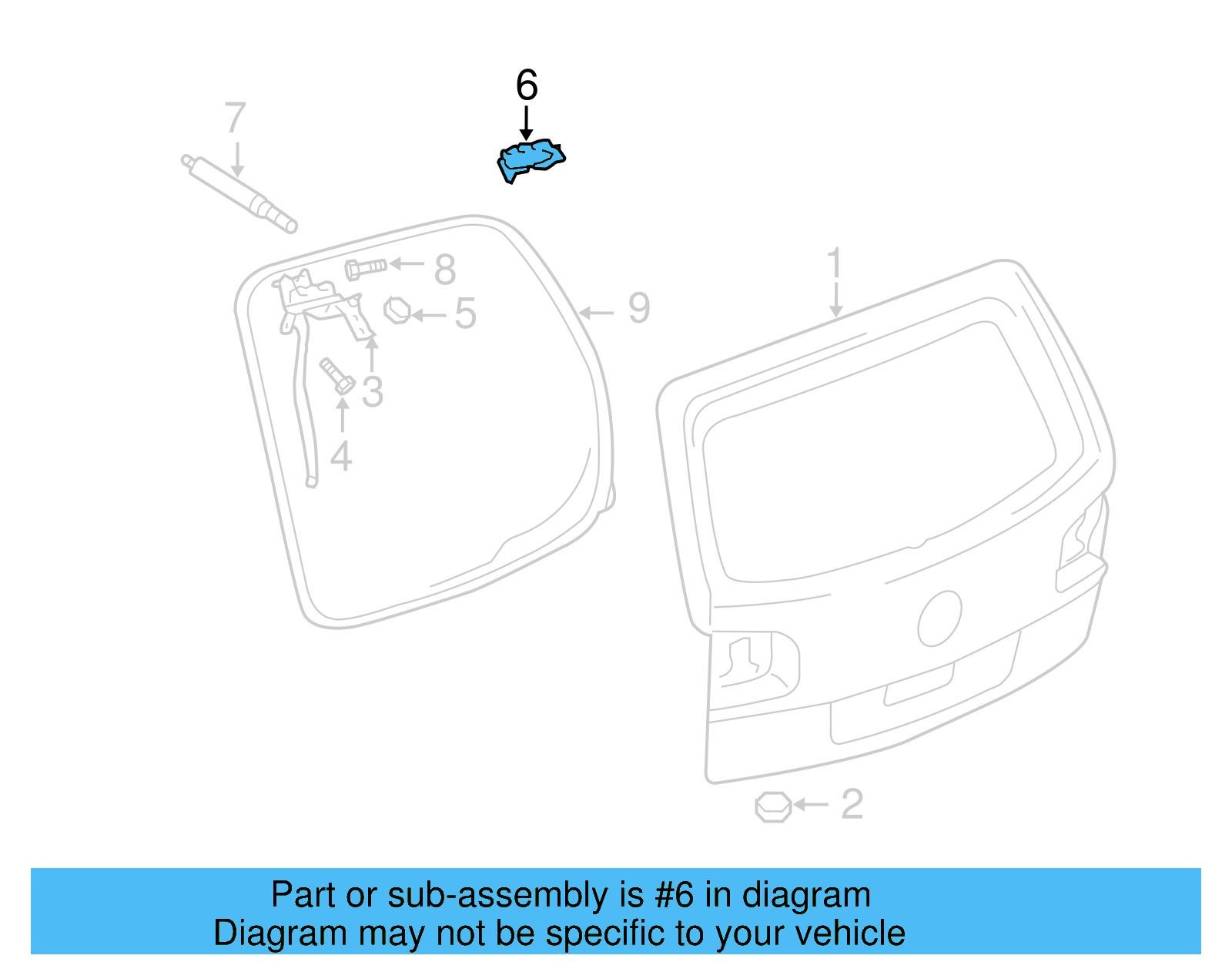 Hinge Cover 7L6-809-954-F - View 4