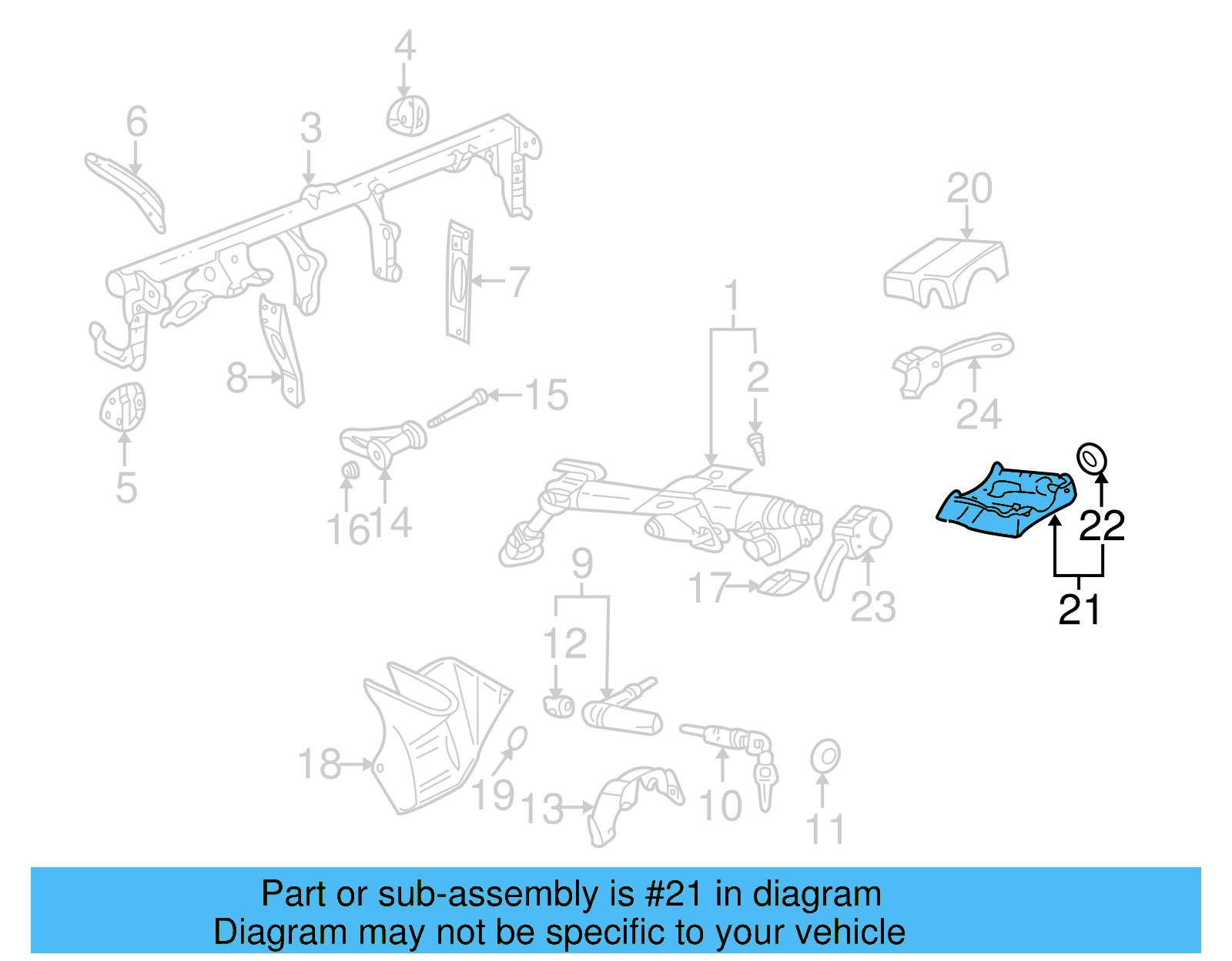 Lower Column Cover 1J0-858-559-D-1QA - View 11