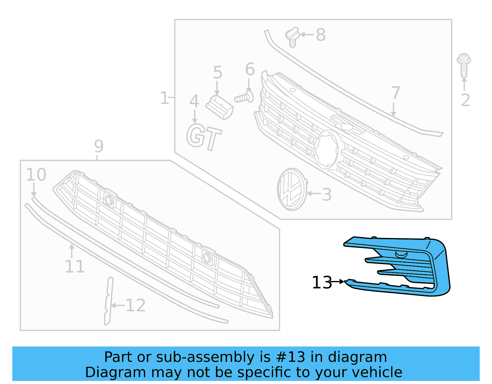 Outer Grille 561-854-661-Q-041 - View 3
