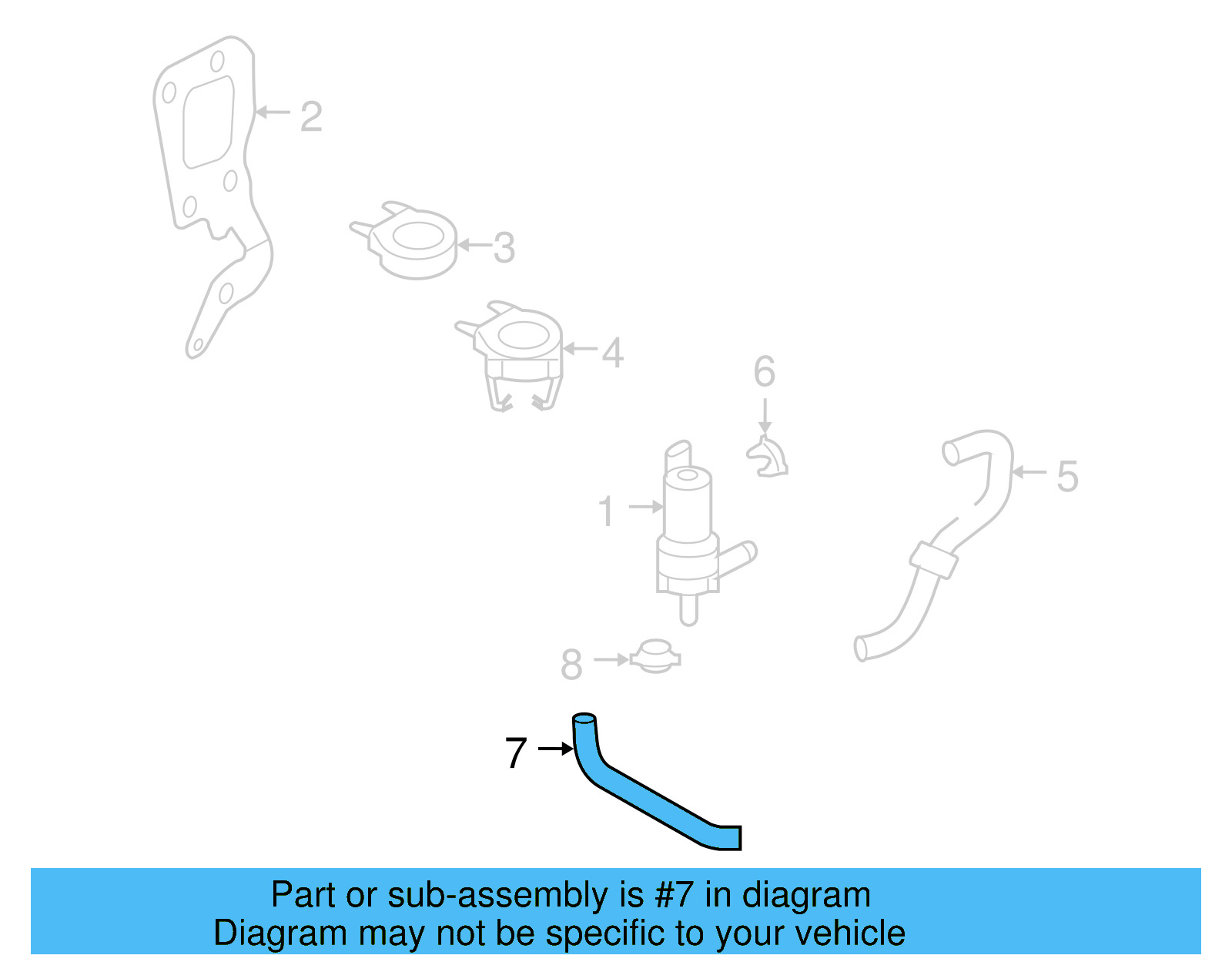 Lower Hose 1K0-121-086-L - View 4