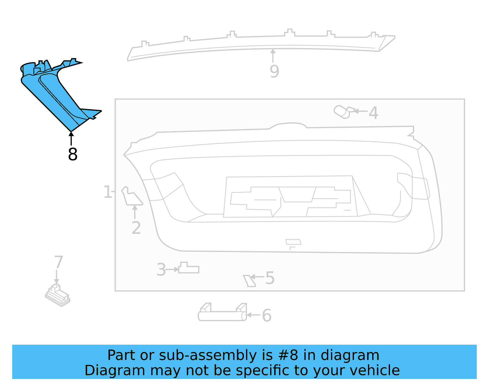 Side Gate Trim 11K-867-704-A-4PK - View 3