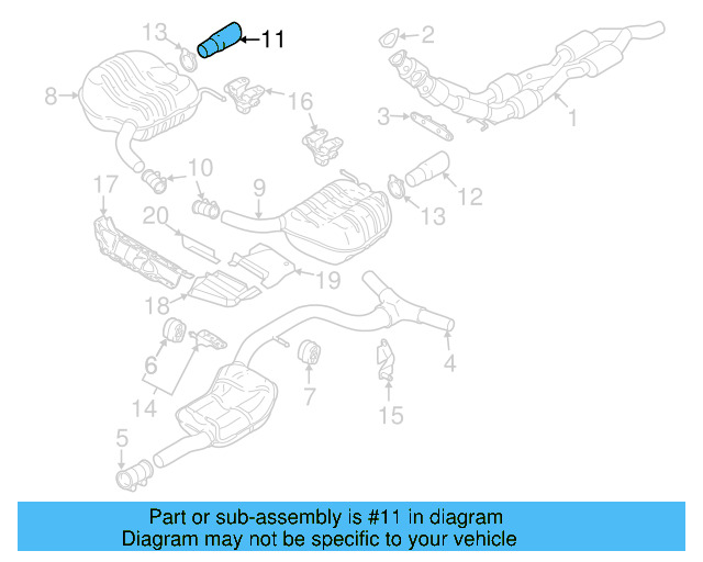 Tail Pipe Extension 3C0-253-684-A - View 3