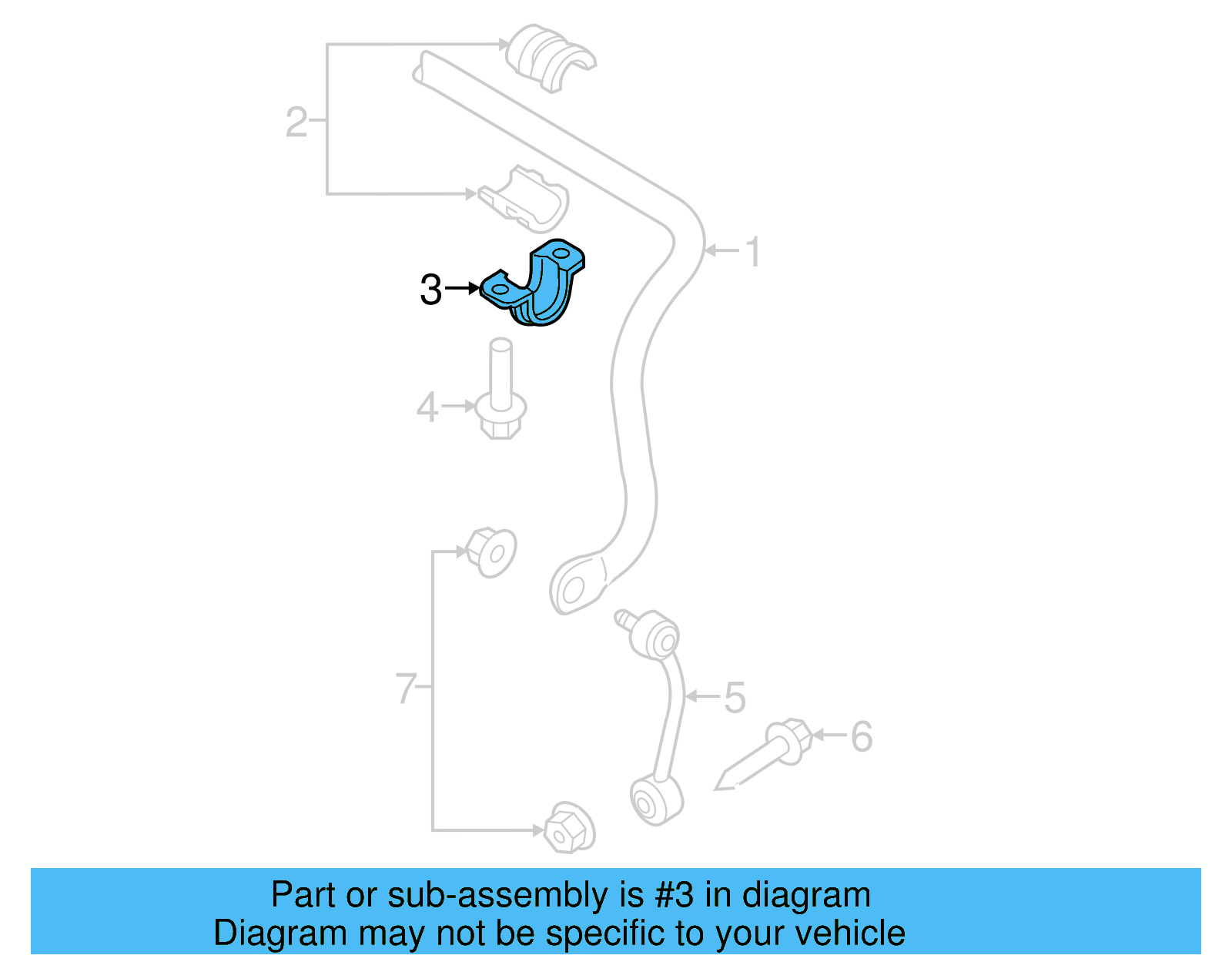 Stabilizer Bar Bracket 7L8-511-418 - View 9