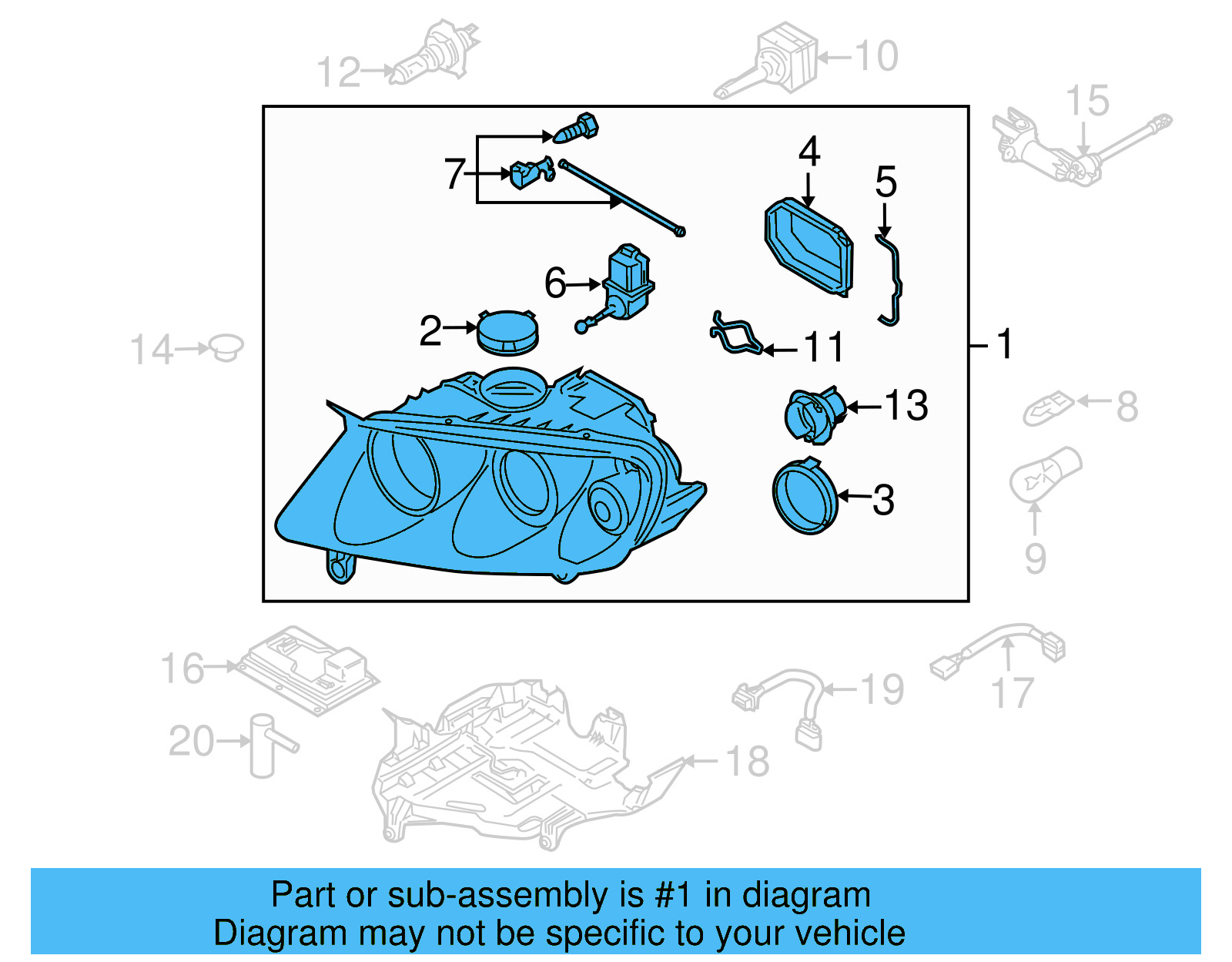 Headlamp Assembly 7L6-941-018-BL - View 10