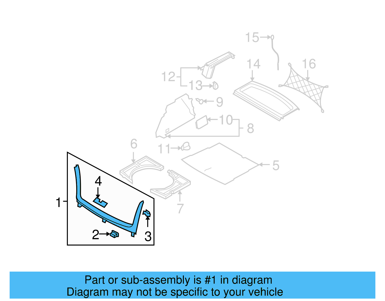 Rear Trim Panel 1K6-863-459-T-82V - View 10