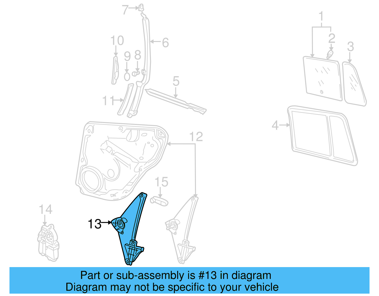 Window Regulator 1J4-839-462-F - View 3